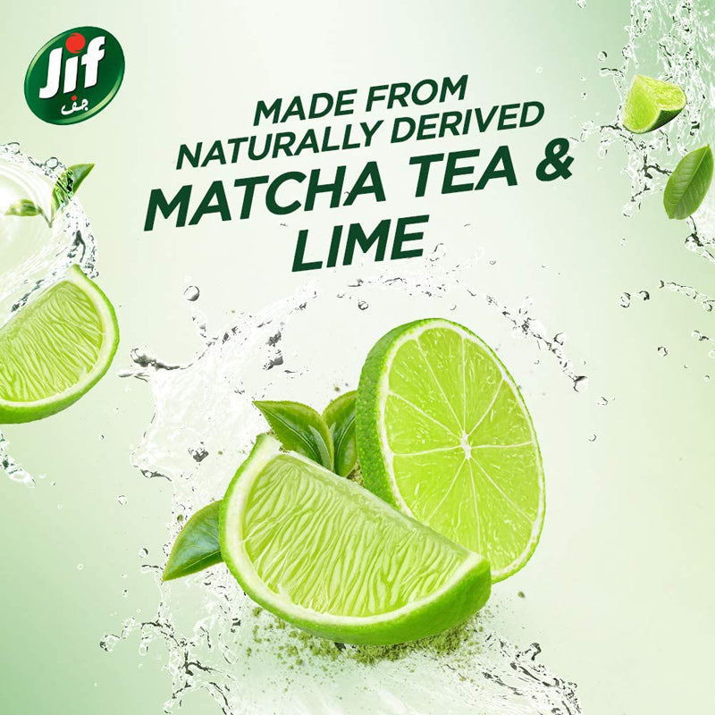 Jif Anti Odor Hand Dishwash To Remove Toughest Odors And Grease, Lime & Matcha Tea Made With Malodor Technology,750Ml