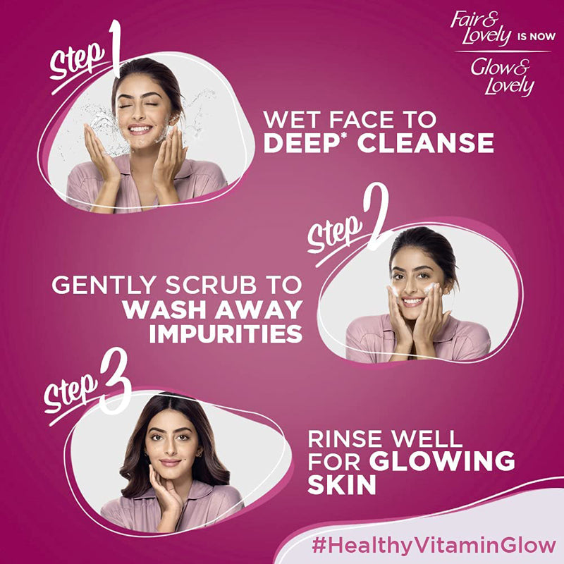 Glow & Lovely Formerly Fair & Lovely Face Wash With Activated Charcoal Oil Control To Deep Clean + Control Oil 150ml