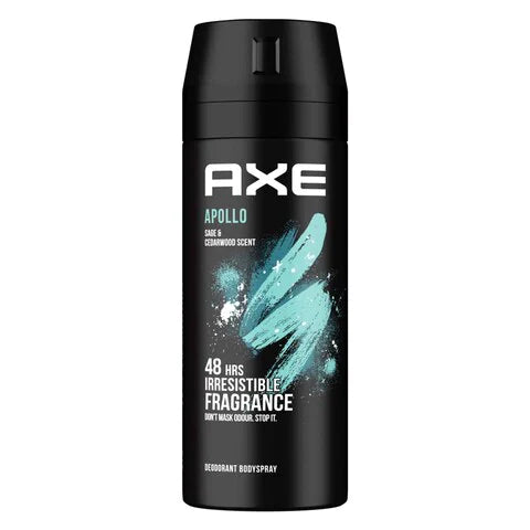 Axe Apollo 150ml Deodorant Body Spray - Long-Lasting Odour Defense