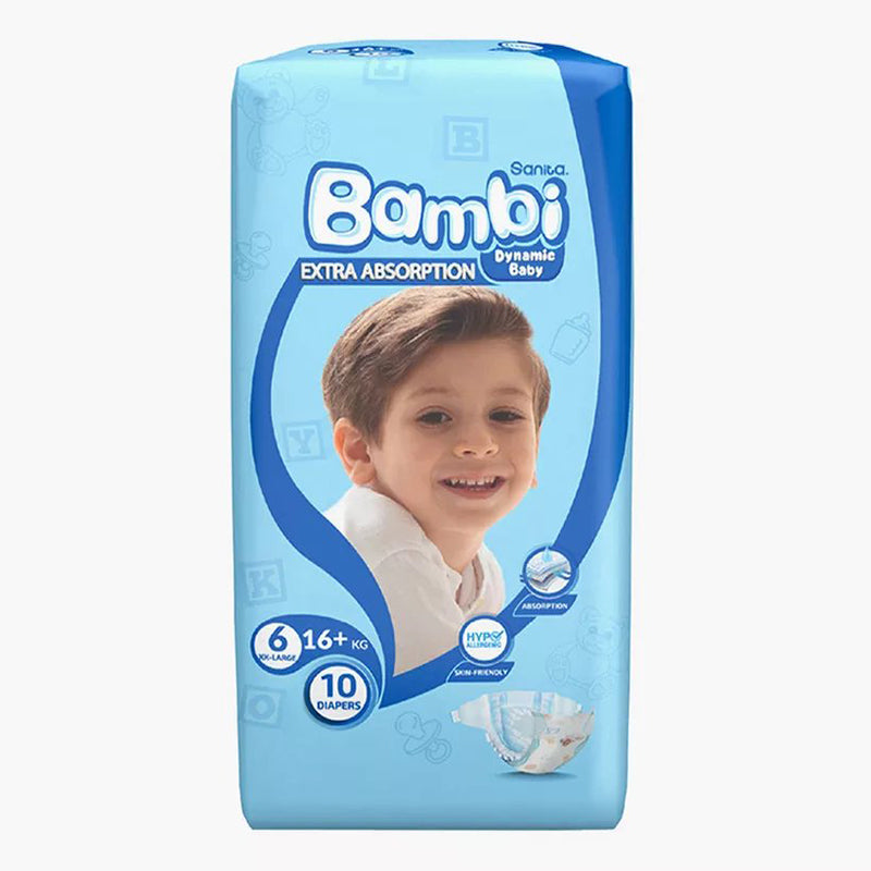 Sanita Bambi Baby Diapers Jumbo XXL +16kg 10pcs