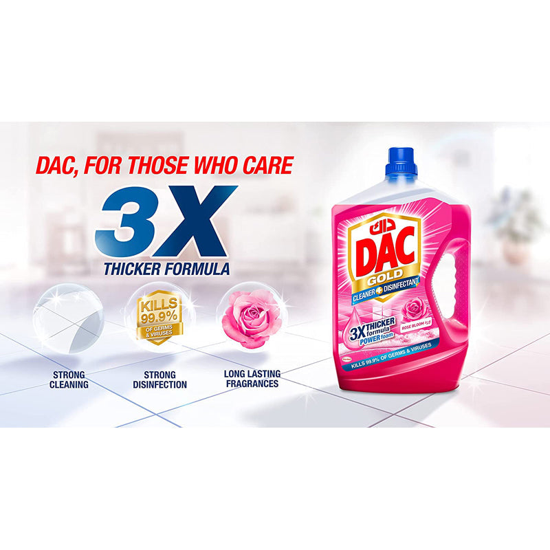 Dac Gold Multi Purpose Cleaner And Disinfectant Rose Bloom 1Litre