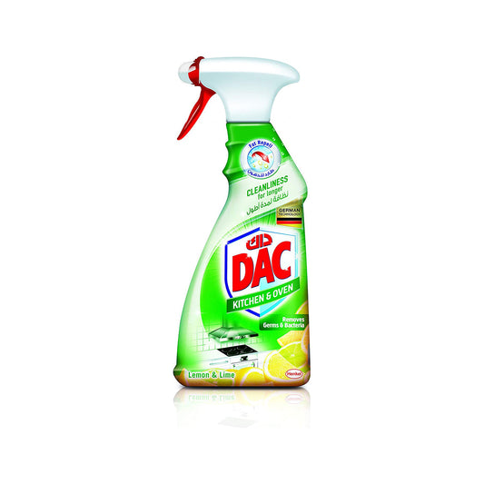 Dac Kitchen Cleaner Trigger Spray - Lemon And Lime (500 ml), Kitchen Cleaner For Germs And Bacteria Removal, Fat Repel Technology And Long-Lasting Cleanliness