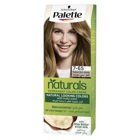 Schwarzkopf Palette Naturals Permanent Color Creme 7-65 Medium Gold Blonde