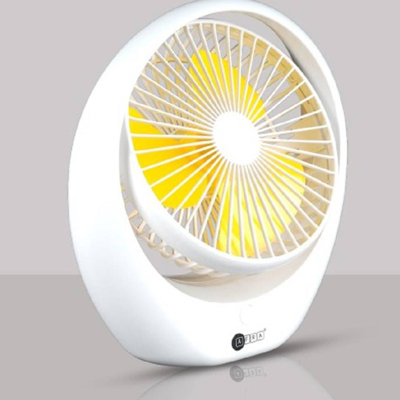 AFRA Japan Portable Compact Fan, 3.7V, 6’’, 1800mAh, With Carrying Handle, Rechargeable, Wide Angle Coverage, Low Noise, G-MARK, ESMA, ROHS, And CB Certified | AF-1010USBF