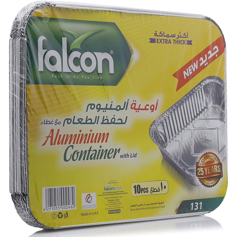 Falcon Aluminium Container With Lid 131 10pcs