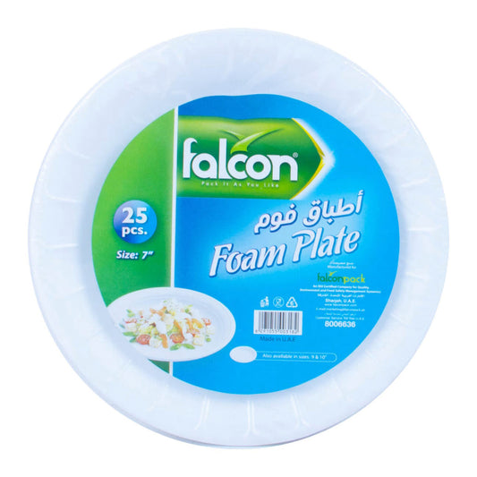 Falcon Foam Plate 7 Inch 25pcs