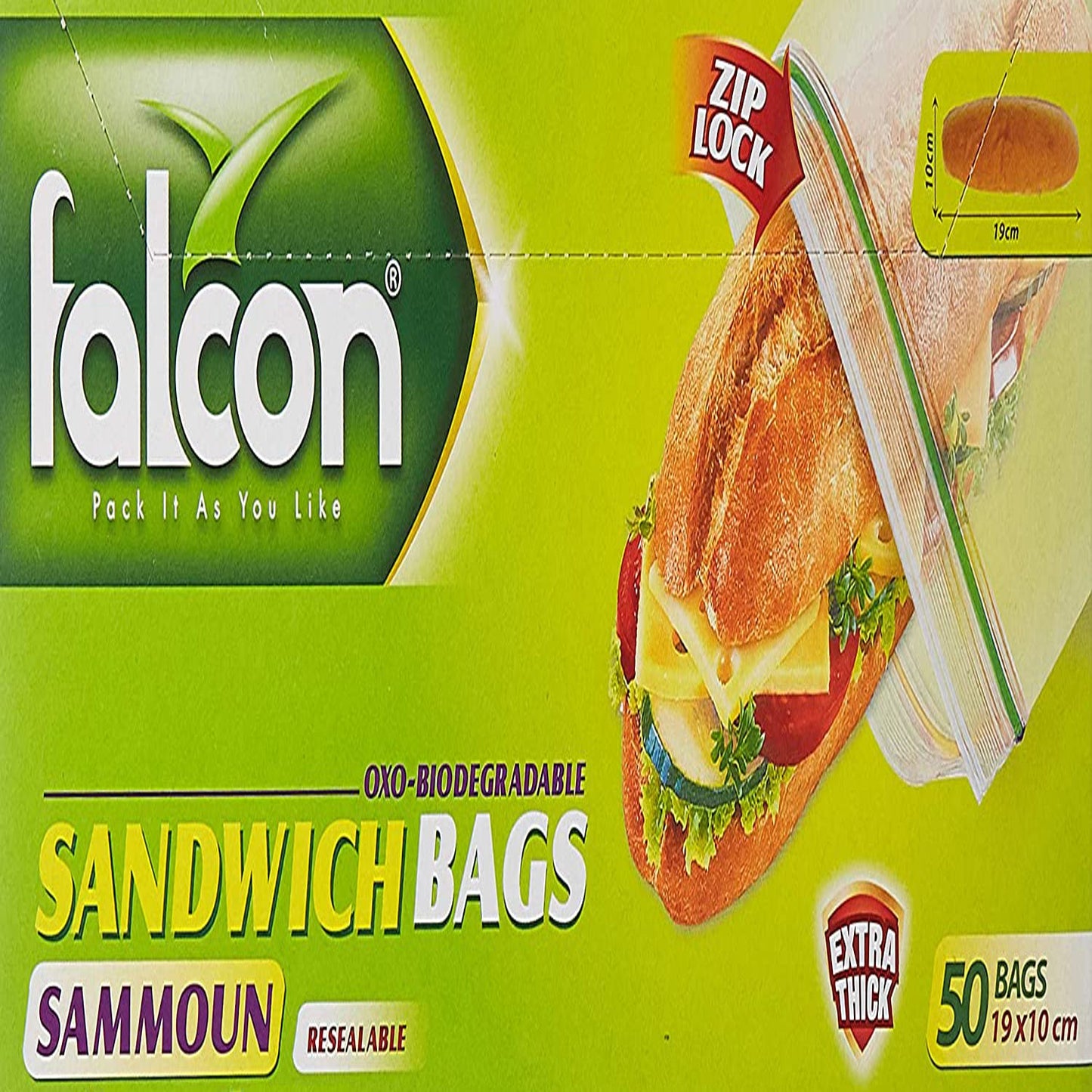 SAMOON SANDWICH BAG 19 X 10 CM, 50PCS