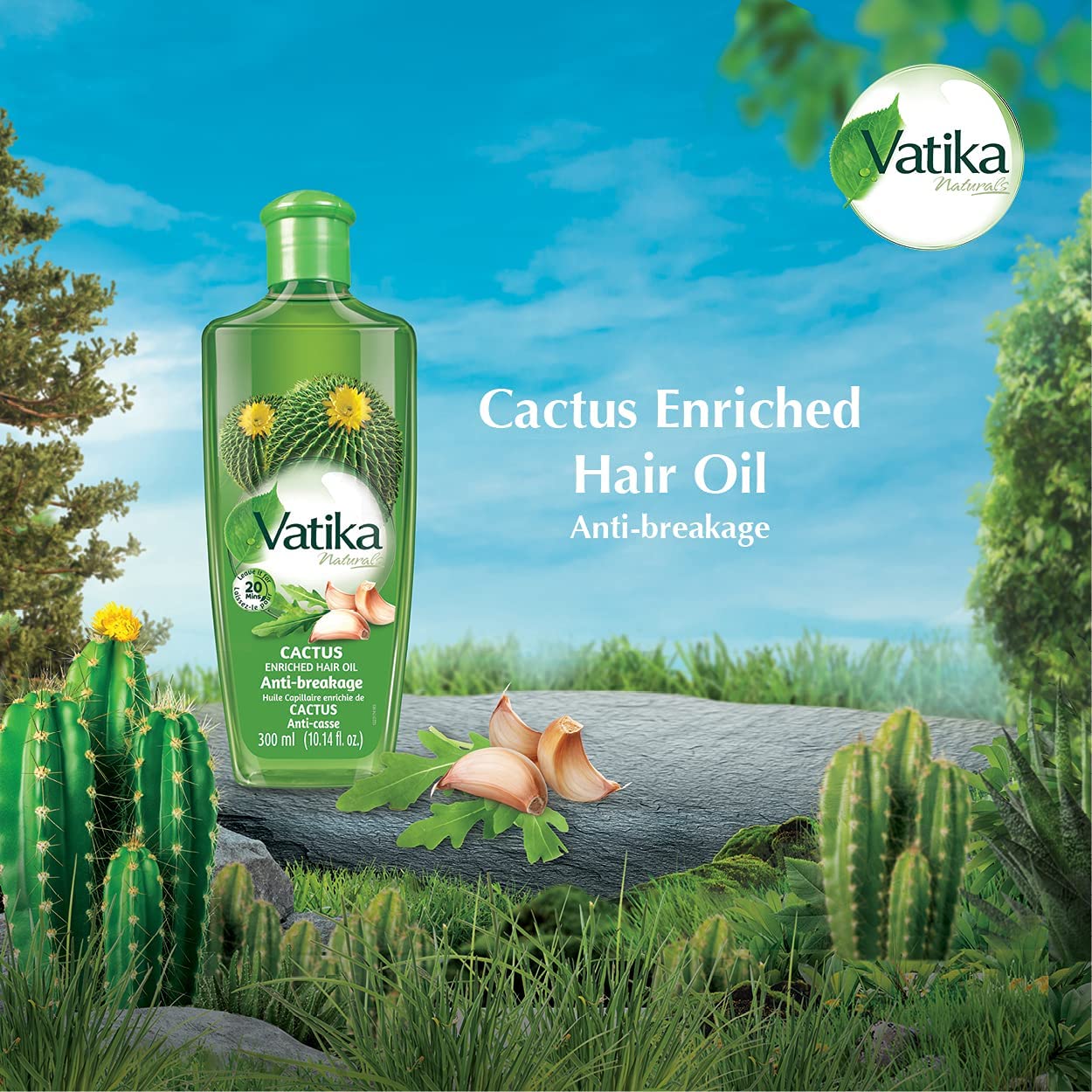 vatika-oil-cactus-300mlVatika Naturals Cactus Enriched Hair Oil For Anti-Breakage - 300 ml