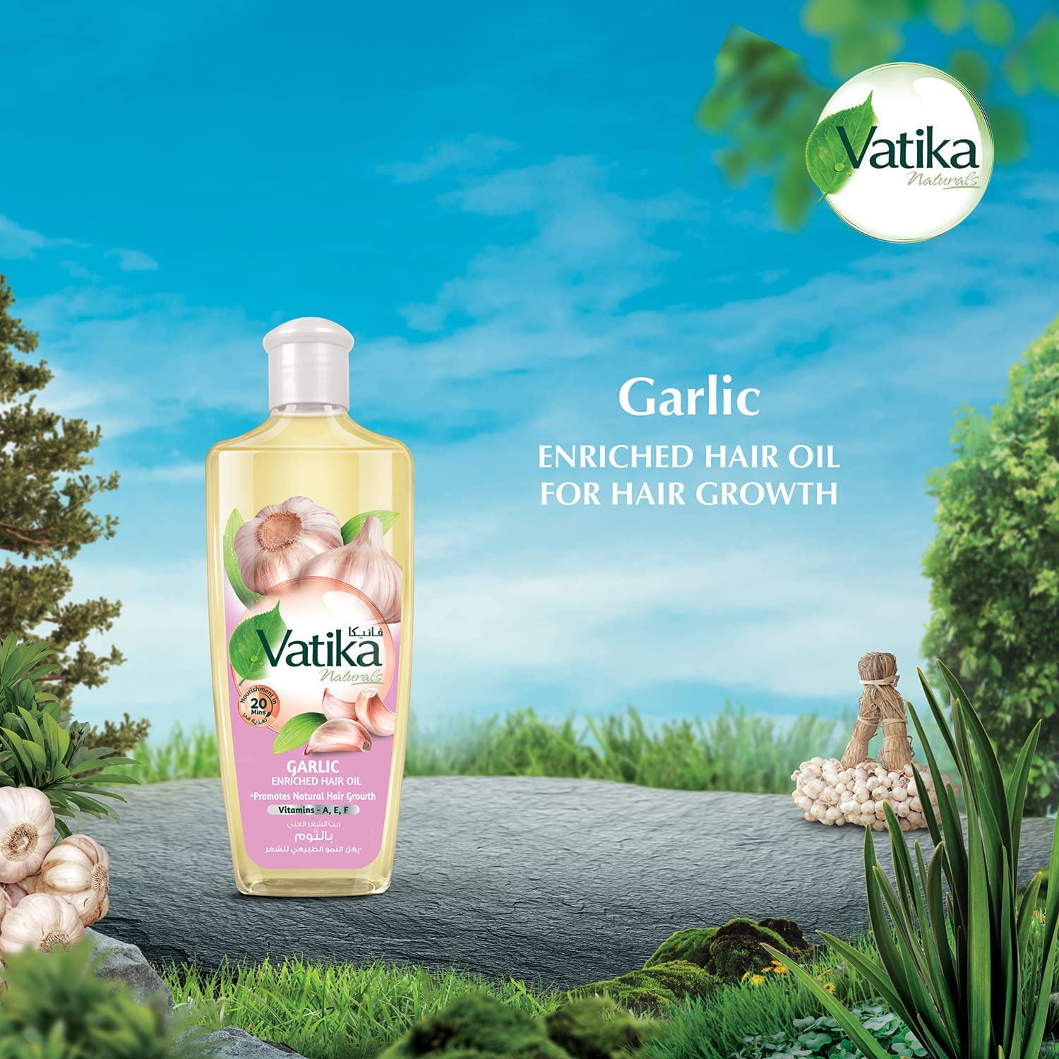 vatika-hair-oil-garlic-200mlVatika Naturals Enriched Hair Oil Promotes Natural Growth Of Hair Garlic 200 Ml