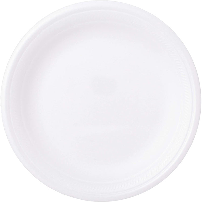 Hotpack Disposable White Round Foam Plate 9 inch ,25 PCS