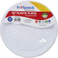Hotpack Disposable Plastic Round Food Serving Plate 10 inch, 25 PCS
