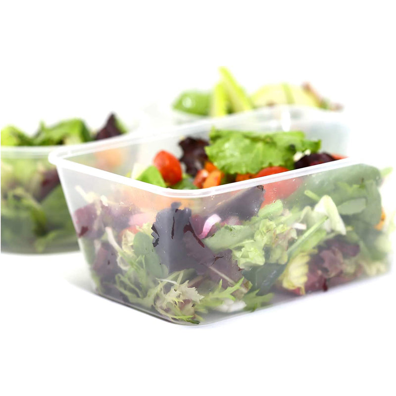 Hotpack Disposable Food Storage, Food Packaging & Take Away, Microwave Food Container Rectangular 750ml, 5 PCS