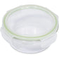 Homeway - 620ml Glass Food Container, Microwave, Freezer, Oven Friendly with 4 Side Safe Lock, BPA Free Lid, Circular