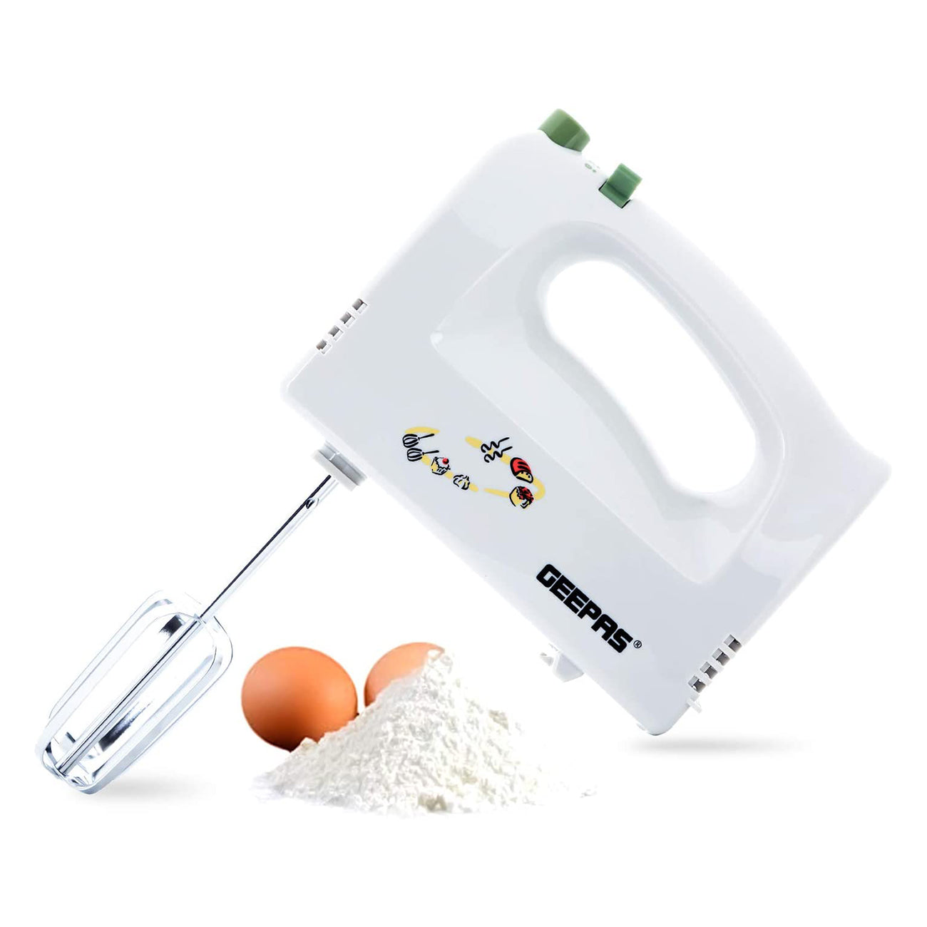 Geepas Hand Mixer 160 Watts, White [ghm2001N]