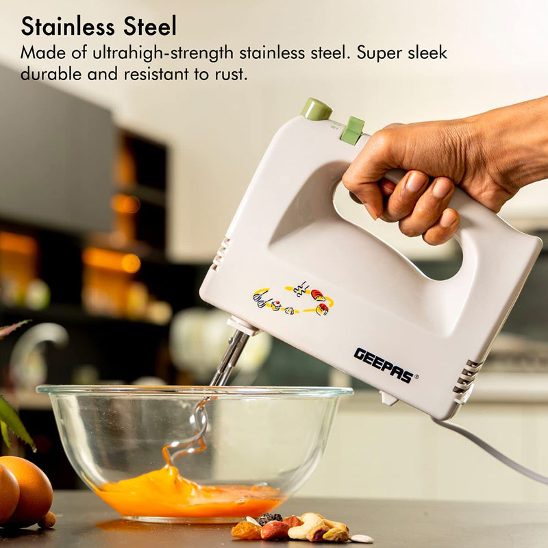 Geepas Hand Mixer 160 Watts, White [ghm2001N]