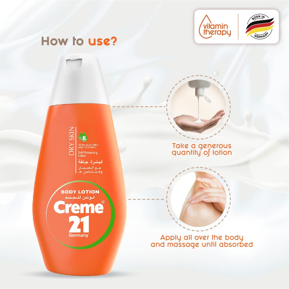 Creme 21 Dry Skin Lotion | With Aloe Vera and Vitamin E | For Deep Nourishment | Ideal for Dry Skin | Non-Greasy Formula | No Harsh Chemicals | Helps Skin Glow ,250ml