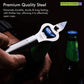 Royalford Stainless Steel Bottle Opener with forked churchkey and crown cork bottle opener with handle
