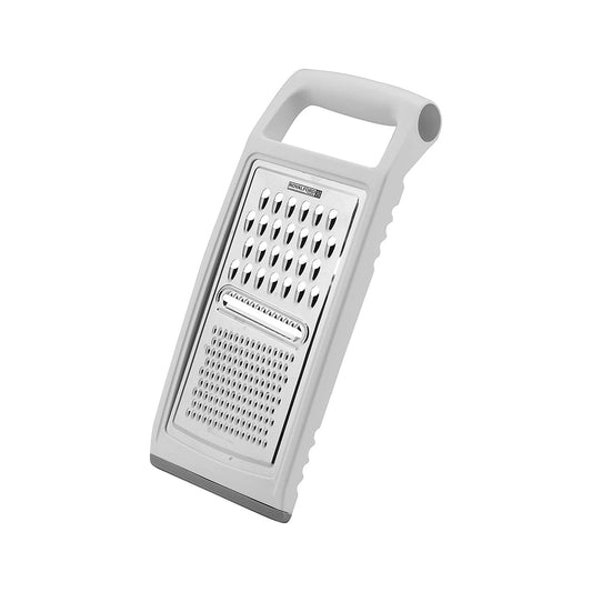 Royalford Flat Grater - Multi-Use Flat Slicer with Big Handle | Vegetable Food Chipper | MicroBlade, Cover Stainless Steel Razor Sharp Teeth – Ideal for Vegetables, Fruits, Cheese | 1 Year Warranty