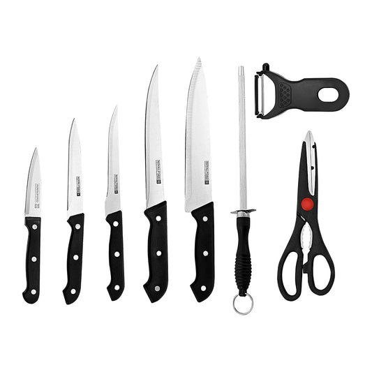 Royalford Kitchen tool Set of 9, Black, RF5982