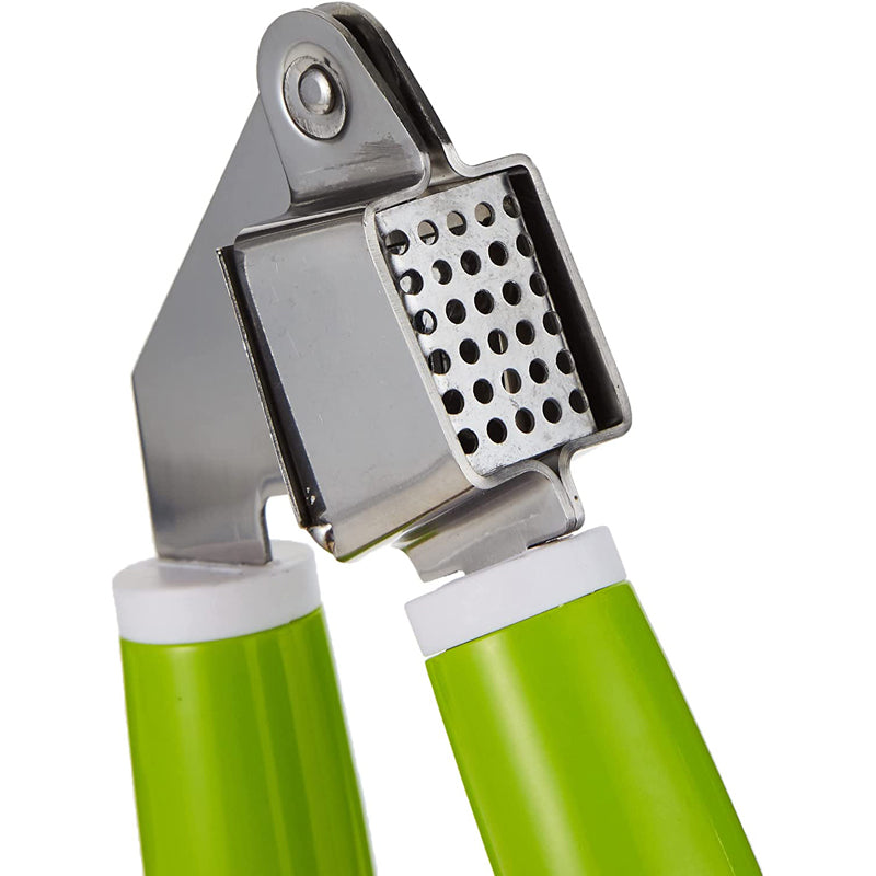 Royalford Garlic Press with Plastic Handle - Super Easy to Clean - Crush Garlic & Ginger with Ease – All-in-One Mincer & Squeezer - Hand Tool for Professional Restaurant & Home Kitchen