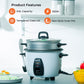 Geepas 0.6 Liter Electric Rice Cooker, White