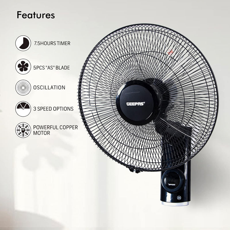 Geepas Wall Fan, 16 Inch