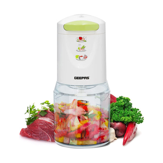 Geepas 400W Mini Food Processor 500Ml Food Chopper, 4 Bi Level Stainless Steel Double Blades For Blending & Chopping Perfect For Salads Salsa Pesto