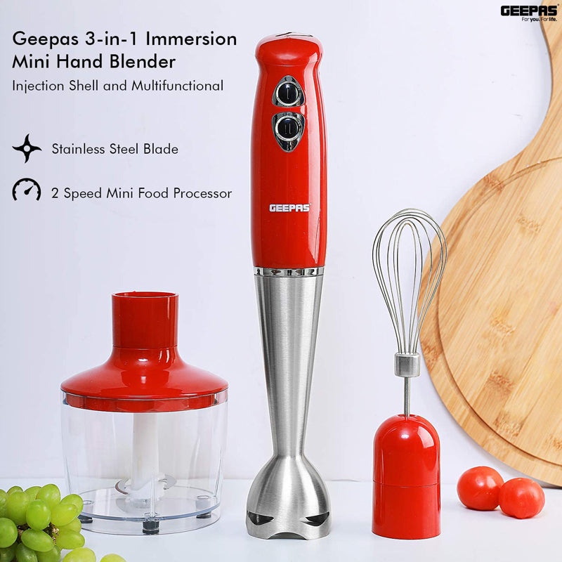 Geepas GHB6136 3-in-1 Hand Blender