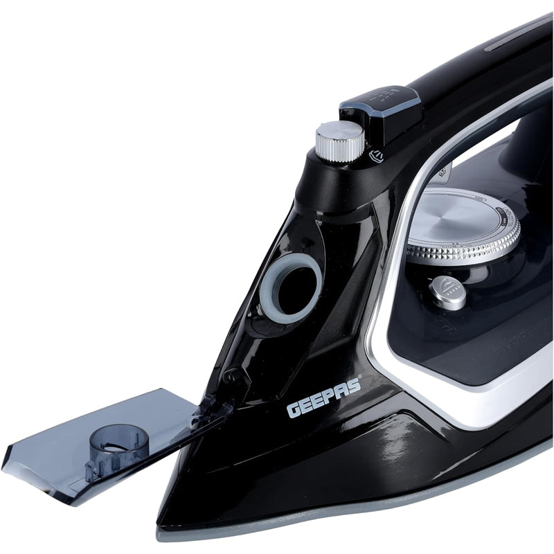 Geepas GSI7801N 2200W Steam Iron - 2 in 1 Dry & Wet Steam Iron - Adjustable Temperature Control, Ceramic Soleplate - Dry/Steam/Burst of Steam/Vertical Steam Function, Steam Boost | 2 Years Warranty