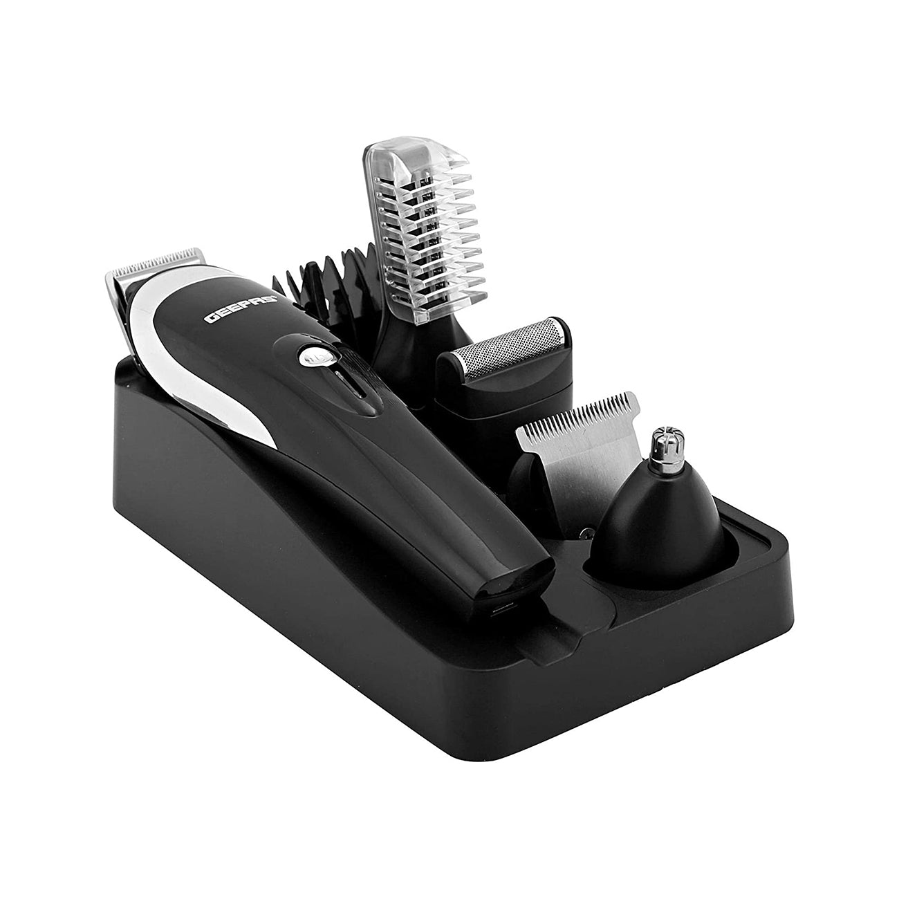 11 In 1 Hair Trimmer - Cordless Hair Clippers, Grooming Kit With Stand, LED Indicators | Trimming Kit With 5 Interchangeable Heads For Shaving, Detailing, Grooming Beards, Mustaches, Stubble, Nose And Body