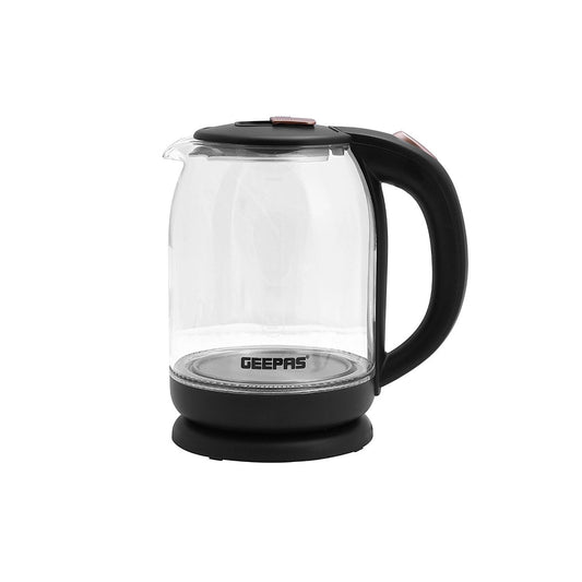 Electric Kettle - Glass Body, Boil Dry Protection & Auto Shut Off | Heats Up Quickly & Easily | Boiler For Hot Water, Tea & Coffee Maker | 1.8L Cordless Kettle |1500W | 2 Year Warranty