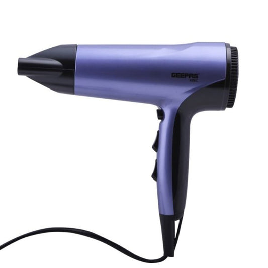 Geepas Hair Dryer 1800W - Ionic Fast Drying Hair Blow Dryer With 3 Heat Settings, 2 Speed Settings & Cool Shot Settings | Ideal For Short & Long Hairs