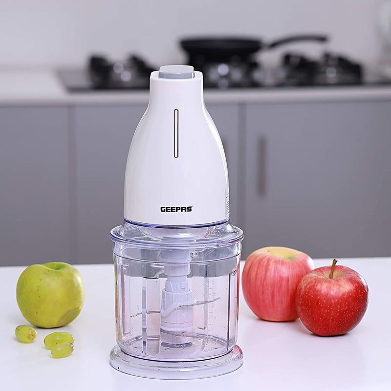 400W Mini Food Processor  1.2L Glass Jar Bowl & 4 Stainless Steel Blades,  2 Speed, Mini Food Chopper Shredder Perfect for Salads, Salsa, Guacamole,  Pesto, Curry Pastes & More - 2 Year Warra