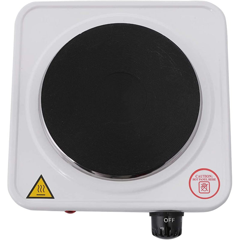 Geepas GHP32013 1000W Electric Single Hot Plate for Flexible & Precise Table Top Cooking - Cast Iron Heating Plate