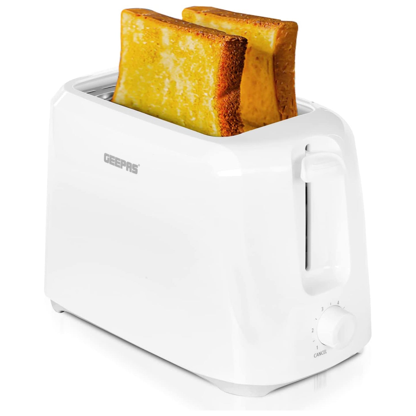 Geepas Bread Toaster, White, GBT36515