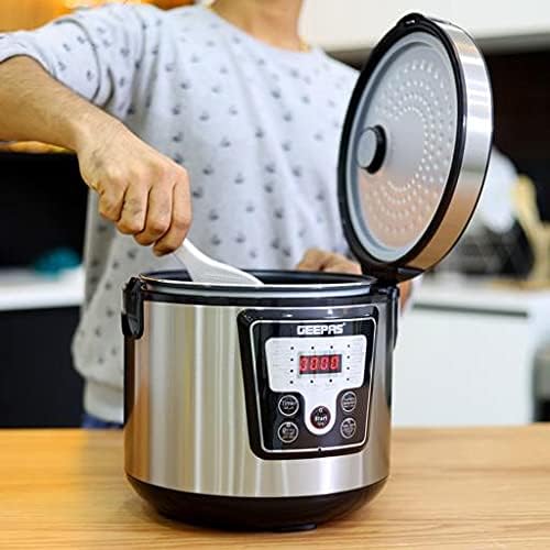 Geepas GMC35031 Electric Pressure Cooker - Multi-Cooker with Non-Stick Pot | Digital Display LED Screen with Touch Selection Menu | 12 One-Touch Programs | 24 Hours Timer | 2 Years Warranty