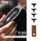 Rechargeable Hair Clipper, LED Display, GTR56044 | Li-ion Battery | Zero Cutting SS Blade | Leather Touch Decorates | Fix T-Blade | Male Grooming Set for Body Hair
