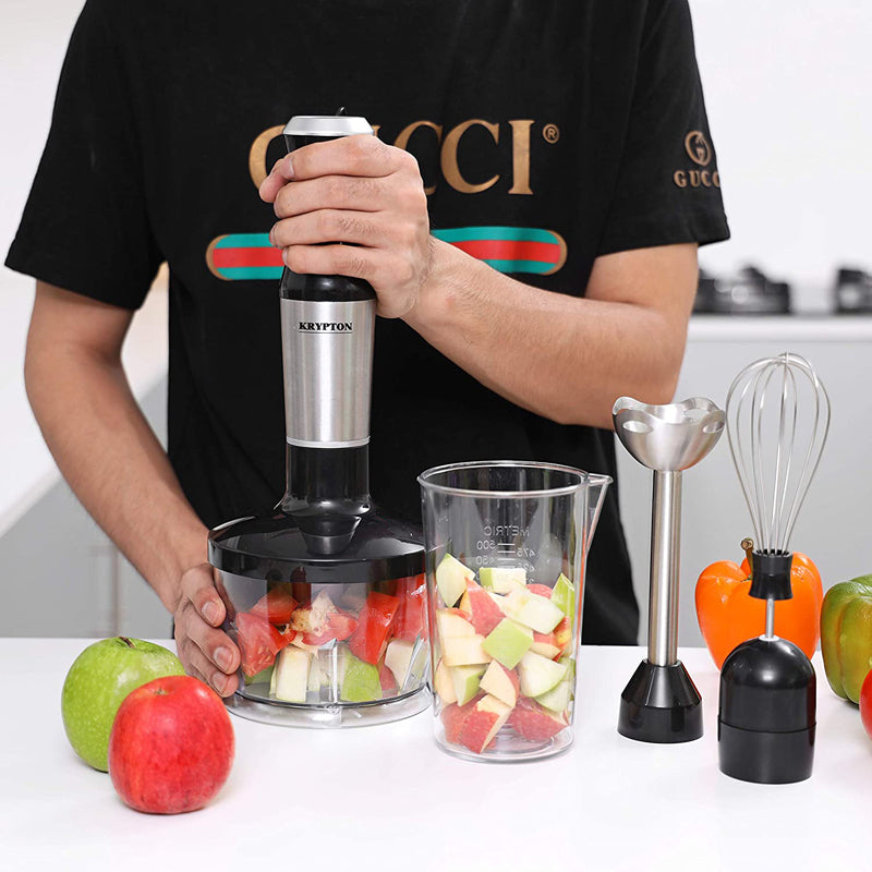 400W Powerful Hand Blender, Immersion Hand Blender with 2 Speed, ABS and  Stainless Steel