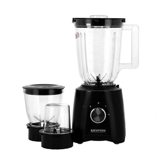 3-in-1 Blender, Stainless Steel Blades, KNB6136N - Stylish Design, Overload Protection, 1.5L Unbreakable PC Jar with Grinder Cups, 2 Speed Switch with Pulse Function, 500W Powerful Motor
