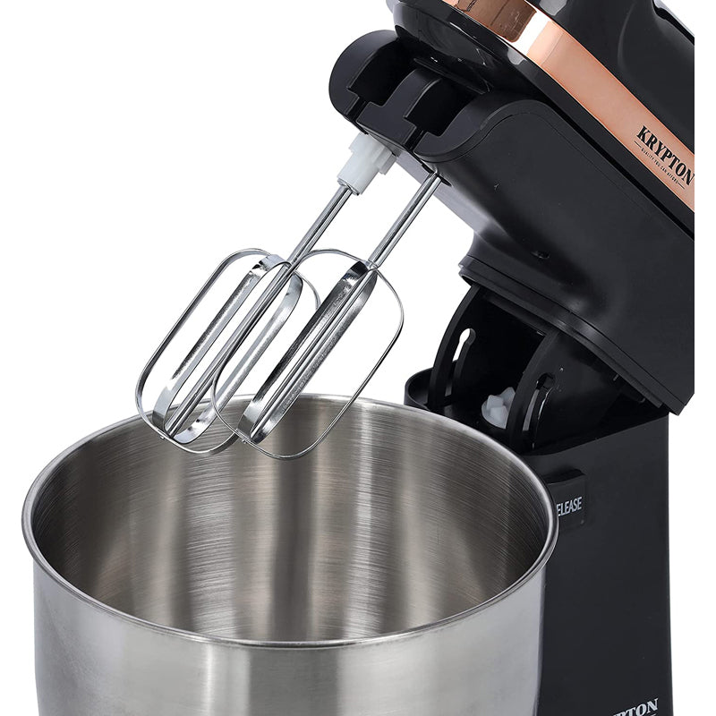 Krypton 5 Speed Control Stand Mixer,With 3L Rotating Bowl , Two Beaters And Two Hooks, Black, KNSM6343"Min 1 year manufacturer warranty"