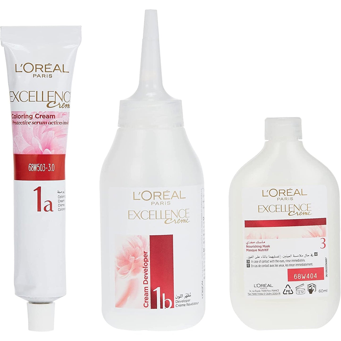 loreal-excellence-creme-3-0-deep-dark-brownL´Oreal Paris Excellence Crème Permanent Hair Color, 3.0 Dark Brown, 192 ml