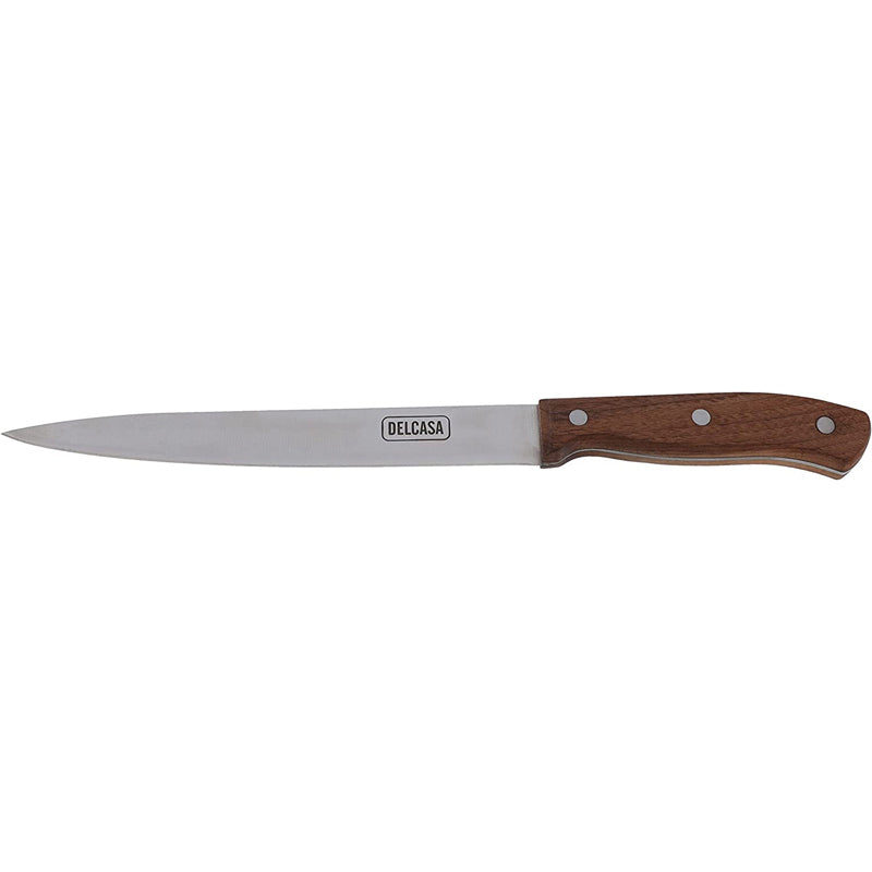 8" Craving Knife, Stainless Steel, Dc2074 | Walnut Wood Handle | Sharp Blade | RUSt-Resistant | Durable & Strong | Knife For Cutting Vegetables, Meat, Fruits & More