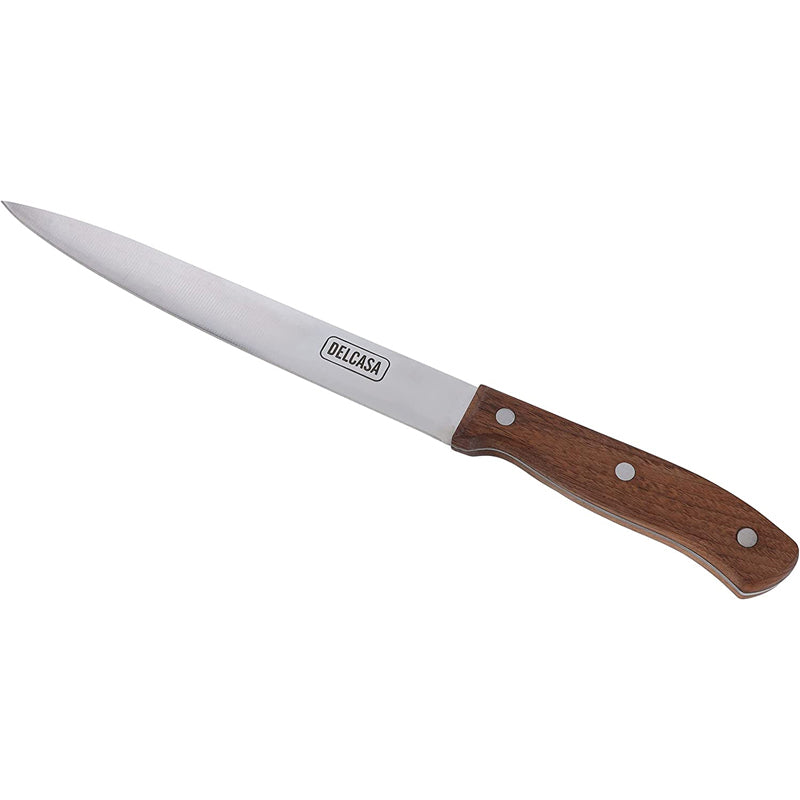 8" Craving Knife, Stainless Steel, Dc2074 | Walnut Wood Handle | Sharp Blade | RUSt-Resistant | Durable & Strong | Knife For Cutting Vegetables, Meat, Fruits & More