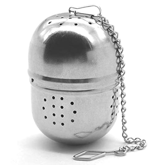 Royalford Tea Strainer with Chain (5.4x4cm), Silver, RF9697
