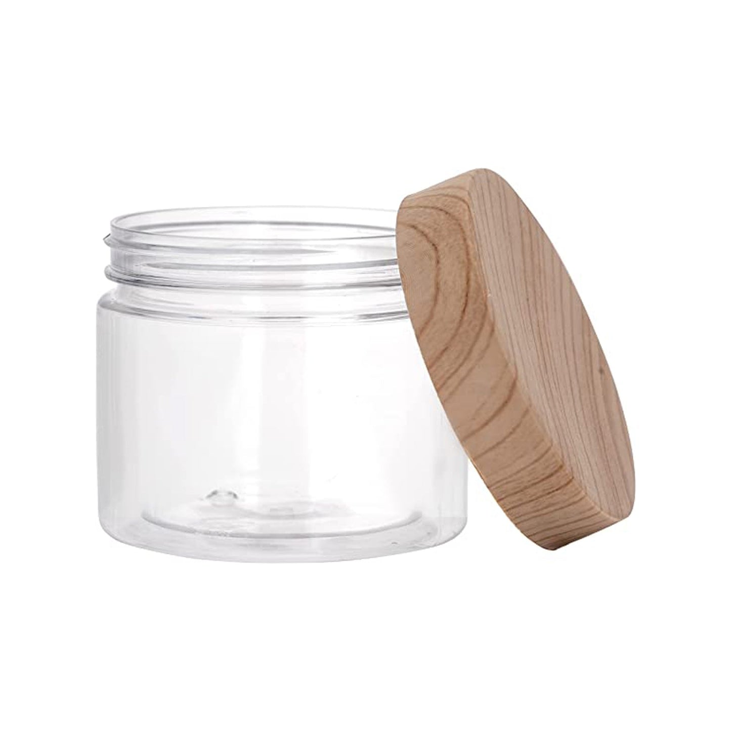 RoyalFord Round Air Tight PET Jar, 250ml Plastic Container, RF10505 Transparent Storage Jar BPA Free Container, Clear