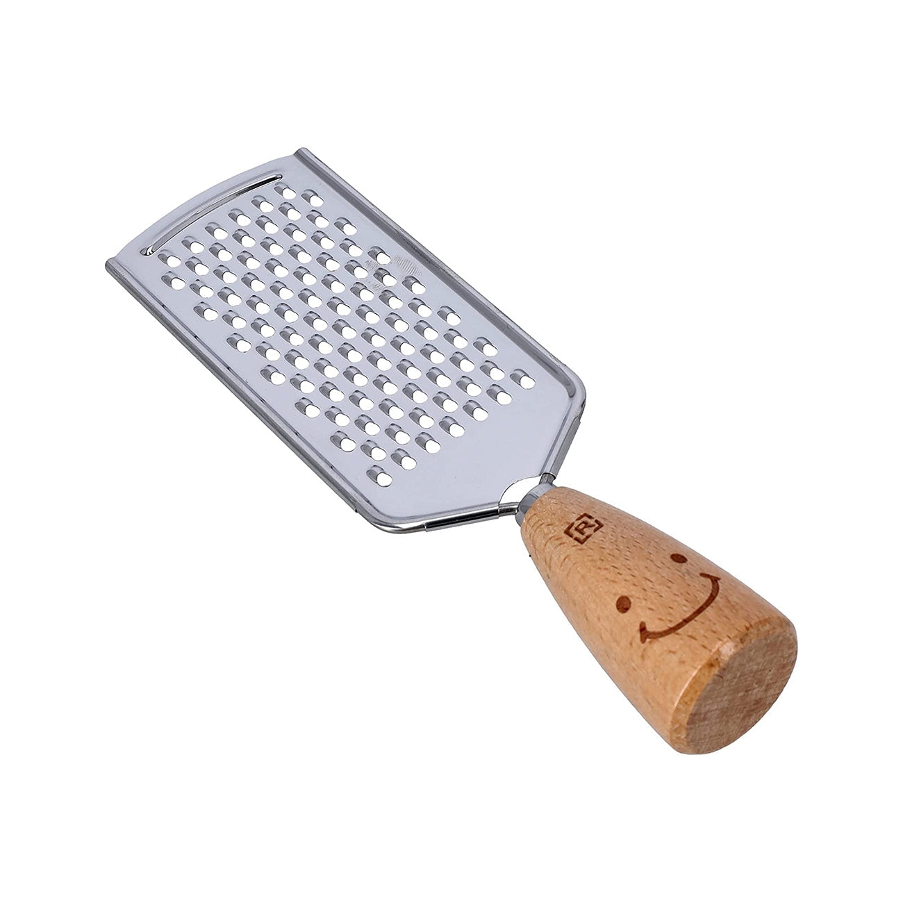 RoyalFord Cheese Grater, Stainless Steel with Wooden Handle, RF10660 Handheld Shredder for Fruit, Vegetables, Nuts, Cheese & Zest Comfortable & Non Slip, Multicolor