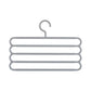 Royalford 4-Tier Folded Clothes Hanger- RF10934 Plastic Hanger Perfect for All Kinds of Clothes Ideal for Tie, Scarves, Belt, Innovative, Trendy and Anti-Skid Sturdy High Tensile Strength White