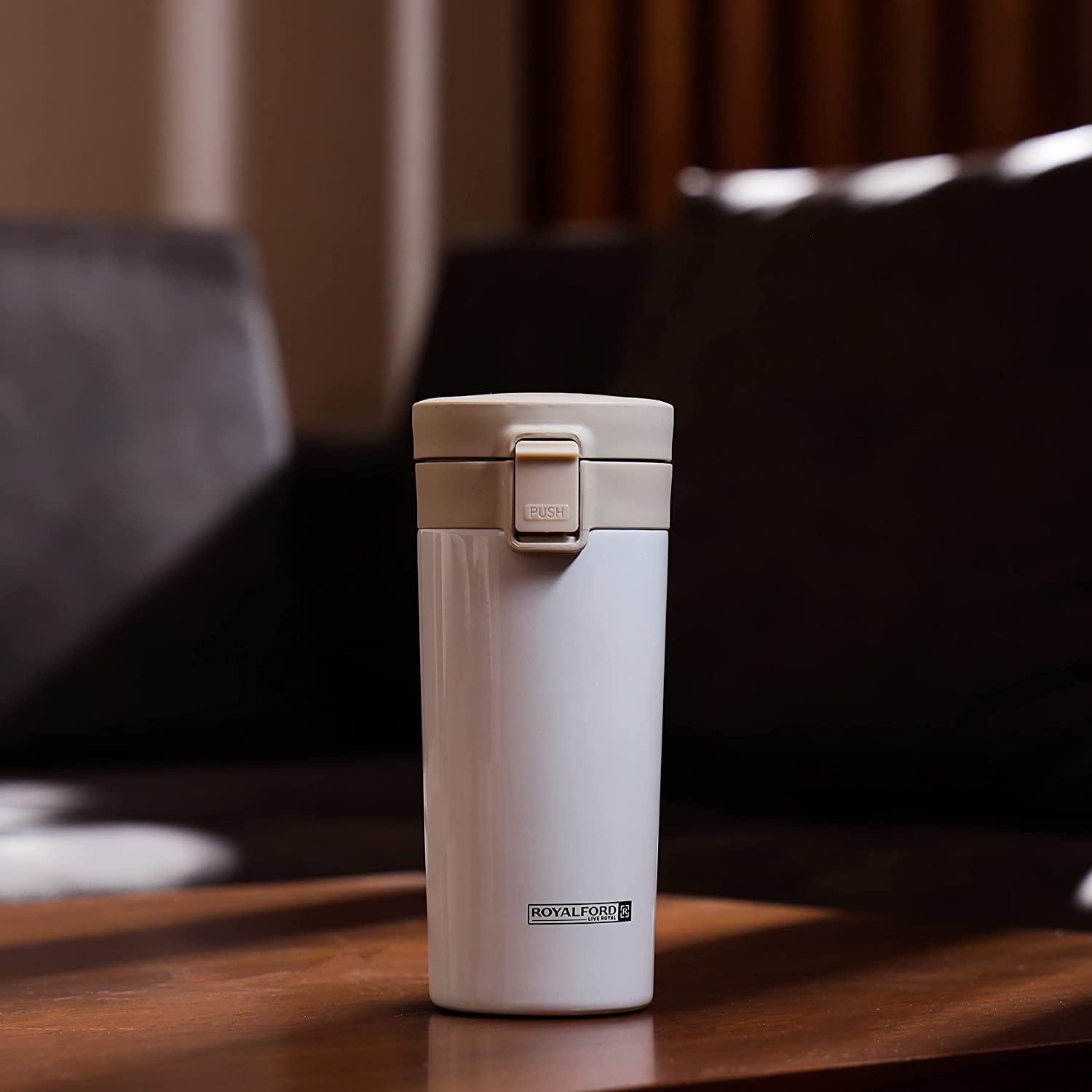 Royalford 380 ML / 12.8oz Stainless Steel Vacuum Tumbler- RF11247 Portable, Leak-Resistant and Light-Weight Suitable for Indoor and Outdoor