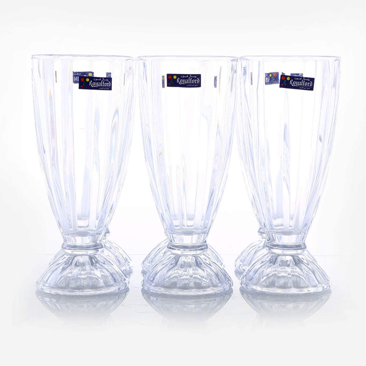 Royalford 6 piece Cocktail Tumbler Set 14oz, Multi-Colour, RF6782