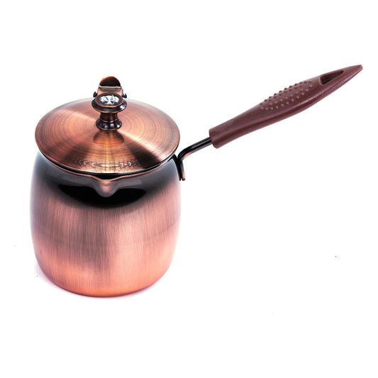 Royalford Stainless Steel Coffee Warmer with Lid – 500ml Stovetop Coffee Pot – Turkish Coffee, Tea, & Milk Pot – Simple, Sleek & Stylish